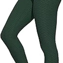 ICW Women Stretchable Bubble Self Design High Waist Activewear Sportwear Dry Fit Leggings Yoga Pants Gym Workout Tight Leggings-picture-30