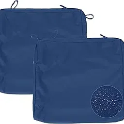 Outdoor Patio Seat Cushion Cover, 18"x18"x2", 2 Pack Navy, Water Resistant, Fade Resistant-picture-18