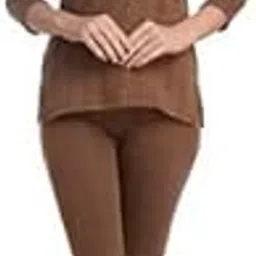MeraOne Women's Brown Thermal Set | Ultra Soft & Warm Thermal Innerwear for Winter | 3/4th Sleeve Top & Leggings | (Brown)-picture-26