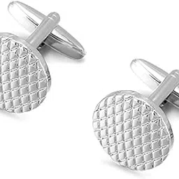 peora Silver Plated NA Stainless Steel Cufflinks Classic Formal Accessories Jewellery for Men-picture-41