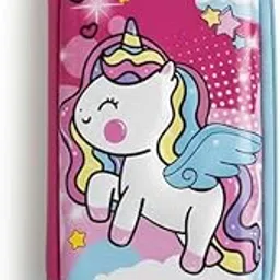 Unicorn Pencil Box for Girls | EVA Hard Case Pencil & Pen Pouch | Large Capacity School Stationery Organizer | Kids Zipper Case (Pink)-image-97