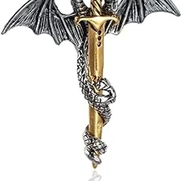 rvm jewels Punk Stailess Steel Dragon Sword Wing Fashion Pendant Necklaces with Chain For Men & Boys-picture-48