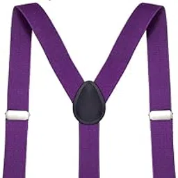 lyla Mens Women Suspenders Bowtie Set Y Shape Adjustable Braces for Party Wedding Purple-picture-18