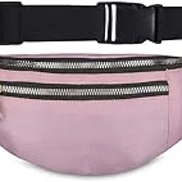 kuklar Waist Bag for Men and Women - Travel Fanny Pack, Mobile and Money Bag (Light Pink)-picture-12