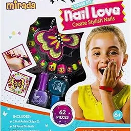 Mirada Press On Nails - Love for Kids- Multi | Cool Return/Birthday gifts for Girls/Kids-picture-36
