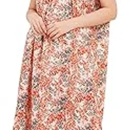 breezly Women's Pure Cotton Nightdress Maxi Gown Nighty for Women-picture-12
