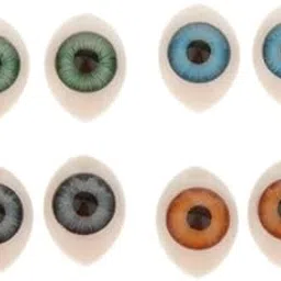 4x8 pcs 4 Color Oval Hollow Back PVC Eyes for Dolls Mask DIY 8mm-picture-47