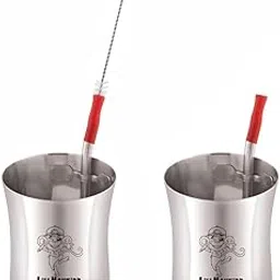 LiLLMONKiDZ Stainless Steel Glass for Kids | Small Glass Tumbler with Straw Cleaning Brush & Silicon - 150ml Set of 2 pcs-image-20