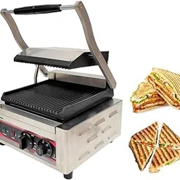 SG 10 2000W Sandwich Griller with Teflon coated cast Iron plate, Variable temperature control, Food grade stainless steel body, heavy duty commercial with 1 Year Warranty…-picture-25