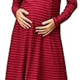 Maternity and Nursing Winter Dress | Front Zipper for Easy Feeding | Pre and Post Pregnancy Dress | Trendy Stylish Dresses for New Mom-image-44