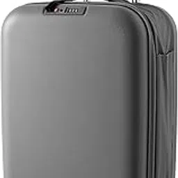 kuber industries 24inch Strong & Lightweight Cabin Trolley Bags with 360 Degree Rotating Wheels | Collapsible Carry-On Cabin Luggage Suitcase | Bags for Travelling | Grey-AP2403-24C image 1