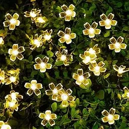 Lexton Solar Blossom Flower String Lights 19.5ft 30 LED Festival Home Decoration Light, Series Lights for Diwali (PK1)-picture-22
