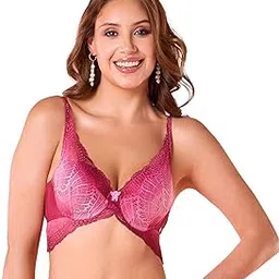 enamor Women's Nylon Blend Wired Casual Plunge Bra-picture-12