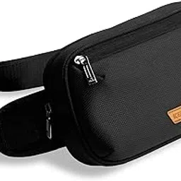 elmira Waist Bag for Men Women - Fanny Pack for Men Sling Bag for Men Chest Bag Crossbody Side Passport Travel Shoulder Small Waist Pouch for Mobile Cash (Black, WST-001A)-picture-39