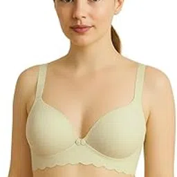 fashiol Maternity Front Botton Feeding Bra Women's Lightly Padded Nursing Bras | Green 40-picture-17