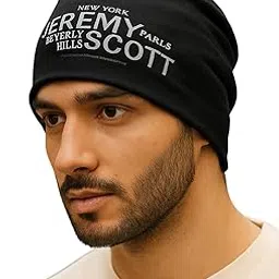 iSWEVEN Slouchy Beanie Cap for Men & Women | Lightweight Stretchable Headwrap | Unisex Ponytail-Friendly Beanie for Jogging, Running, Outdoor & Winter Use (Black, BC7005A)-picture-47