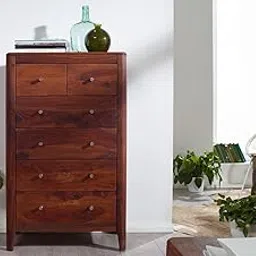 Suryavanshi Sheesham Wood 6-Drawer Chest of Drawers - Quality Storage Solution for Your Home (Sheesham Wood, W70 x D40 x H115 cm)-picture-40