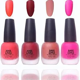 Makeup Mania Nail Polish Set, Velvet Matte Nail Paint Combo Set of 4 Pcs, Multicolor Nail Polish Combo 12 ml each bottle (Set # 16)-picture-11