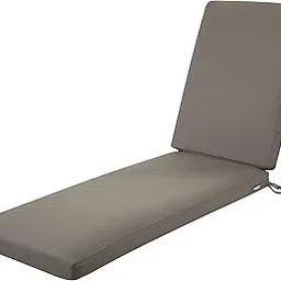 Classic Accessories Ravenna Water-Resistant 72 x 21 x 3 Inch Patio Chaise Lounge Cushion, Dark Taupe, Patio Cushion-picture-52