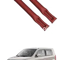 LOVMOTO Universal Car Gap Filler Organiser Car Seat Gap Filler, Car Seat Gap Organiser, PU Leather Car Accessories, Car Seat Console Side Pockets for Storage Comfortable With Wa-gonR-picture-13