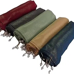 URSHIA PREMIUM GEORGETTE SHIMMER HIJAB WITH PEARL LATKAN PACK OF 5-picture-34