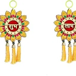 Aksharveda Decorative Hanging Pair – “Shubh & Labh”-image-4
