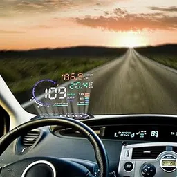 Lyla 5.5" Multi-Color Screen A8 Car HUD Head up Display OBD II Speed Warning-image-77