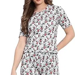 farbot Women's & Girls Cotton Printed Regular Fit Shorts || Relaxed Fit Night Suit Set|| Beach Shorts || Suit Set of Top & Shorts-picture-29
