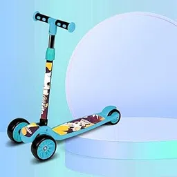 Brigattes Kick Scooter for Kids,Road Runner Scooter for Kids of 3 to 14 Years,3-Wheel Skating Scooter for Boys & Girls,4-Level Adjustable Height Rear Brake,Weight Capacity 50 kgs with Brakes (Sky)-picture-37