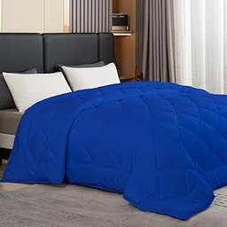 AJISH Comforter Double Bed, 100% Cotton Microfiber Blanket All Season Comfort, Ultra Soft & Comfort Lightweight, Luxury Hotels Duvets, Quilts, Comforter, Rajai, Blanket (90 X 100 inch, Navy Blue)-picture-21
