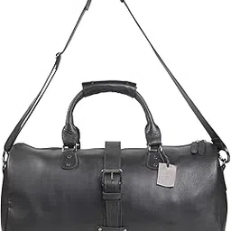 tee ess Genuine Leather Travel Bag | Pure Leather Duffle Bag | Real Leather Luggage Bag | Real Pure Leather Weekend Bag-picture-49