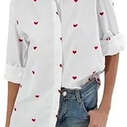 royalica Women's Shirt for Women Shirts Heart Print Flounce Sleeve Shirt Shirts for Women.-picture-12