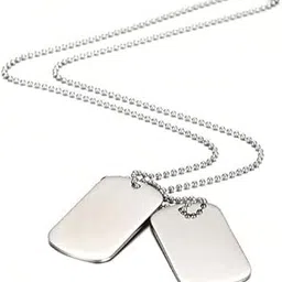 fimbul Steel Pendant Army Dual Dog Tag Chain Pendant Plain Stainless Steel Pendant-picture-32