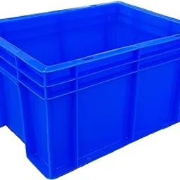 Multipurpose Heavy Duty Blue Portable Plastic Crate 40x30x22 CM | Crates for storage | Shelf Basket for Storage Bin | Vegetable, Fruit, Milk-picture-20