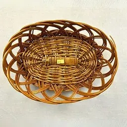 Benares Souvenirs Handmade Wooden Basket (Daliya) | Perfect for Dining Table Serving Food, Fruit, Vegetables, and Flowers-picture-13