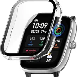 OBOE Screen Protector Case Compatible with Amazfit GTS 4 Mini Watch Shockproof Thin Bumper Cover Protector (Clear)[NOT for GTS 4]-image-60
