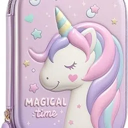 Famyo Cute Pink Unicorn Pencil Box for Girls | Hard Shell Aesthetic Stationery Case for Kids & Teens | Cute Pencil Pouch for School Girls | Pen Storage Box Organizer-picture-14