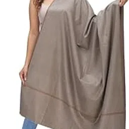 manra Women Ladies Kashmiri Wool Solid Plain Warm and Soft Shawl [SIZE:40X80 Inches]-picture-47