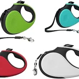 Retractable Dog Leash | 5 Meter | for Large Dogs Up to 50 Kg | Heavy Duty Leash for Pets | Strong Nylon Tape, Anti-Slip Handle, Built in Spring, One-Click Brake Pause Multicolour-picture-29
