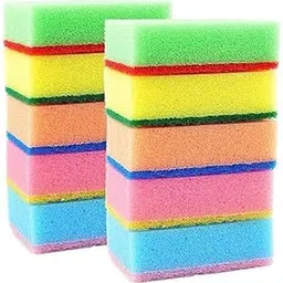 Multicolour Kitchen Cleaning Sponge Scourer, 6 x 8 cm, Pack of 6, for Kitchen Utensil Cleaning-picture-10