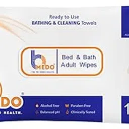 Adult Bath Wipes – Extra Large Body Wipes for Adults, Rinse-Free & Unscented, Disposable Washcloths for Elderly, Camping, Travel. (PACK OF 1 (10 WIPES))-image-0