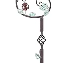 Metal Bird Bath for Outside, 2-in-1 Birdbath and Bird Feeder with Cast Iron Pedestal, Retro Vine Shaped Standing Bird Bath and Feeder Combo for Outdoors Garden Patio Porch-picture-26