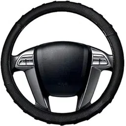 AUTONEST Car Grippy Leatherette Car Steering Cover (Black) (Pack of 1) Compatible with New i20 Asta (2020-21)-image-78