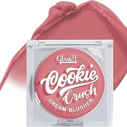 Glam 21 Cookie Crush Cream Blusher | Matte Finish | Lightweight & Long Lasting | Highly Pigmented & Easily Blendable | With Goji Berry & Mango Seed Extracts | All Skin Type | 5gm (Rosy Tart)-picture-53