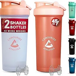 2 PACK, 45 Ounce Protein Shaker Bottle for Protein Mixes | Leak Proof Shaker Cups for Protein Shakes |Shake Bottle Pack | Large Shaker Bottle for Protein Shake (Classic White & Bec Pink)-image-56
