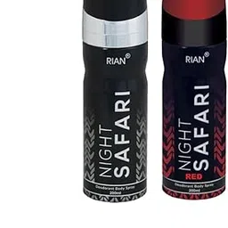 RIAN Night Safari & Night Safari Red Deodorant Body Spray Combo, 400ml(200mlx2)-picture-11