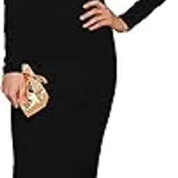 london belly Bodycon Polycotton Midi Dress | Solid Black | Solid Maroon | Blue Floral Print | Red Printed | Geometric Print | Snake Pattern Stylish Sweetheart Neck Casual Elegant Women Dress-picture-22