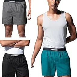 damensch Gift Box Inner Boxer Regular Fit 100% Cotton Inner Boxer Back Pocket Breathable Super-Soft Anti-Bacterial Microfibre Waistband Ultra-Light Innerwear for Men-picture-19