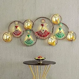 NESFUR 9 Circle Musicians Doll Metal Wall Art For Home Decor and Wall Decor,Musical Doll For Office Decor, Guest Room, Living room, bedroom, Size : 56X25 Inch-picture-10