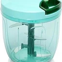 Manual Food Chopper with Stainless Steel Blades, Anti-Skid Base, Pull Rope Mechanism, Mint Green-picture-33